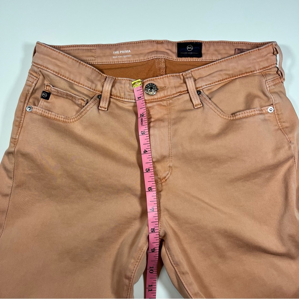 AG Adriano Goldschmied The Prima mid-rise cigarette crop jeans size 27 peach - Picture 10 of 10